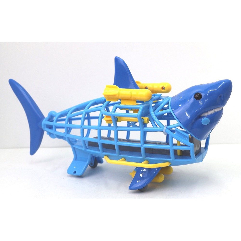 Animal Planet Shark Submarine Kids Toy Blue Excellent Condition H164GYST 13in